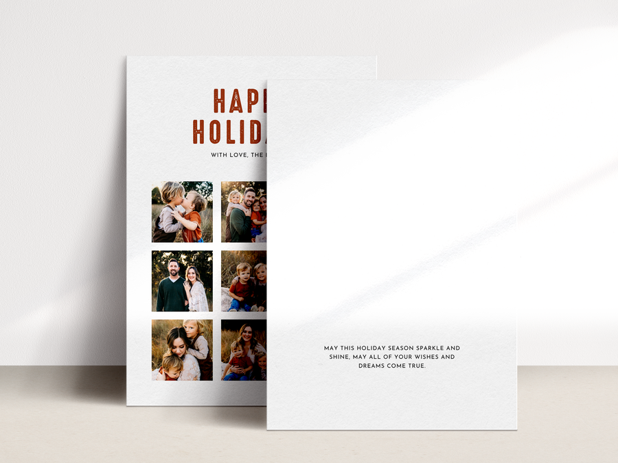 Collage Christmas Card Template for Canva - NG13