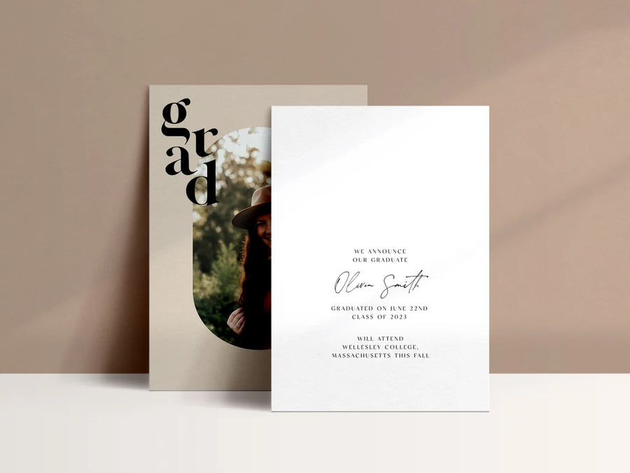 Graduation Announcement Card Template for Canva - NG44