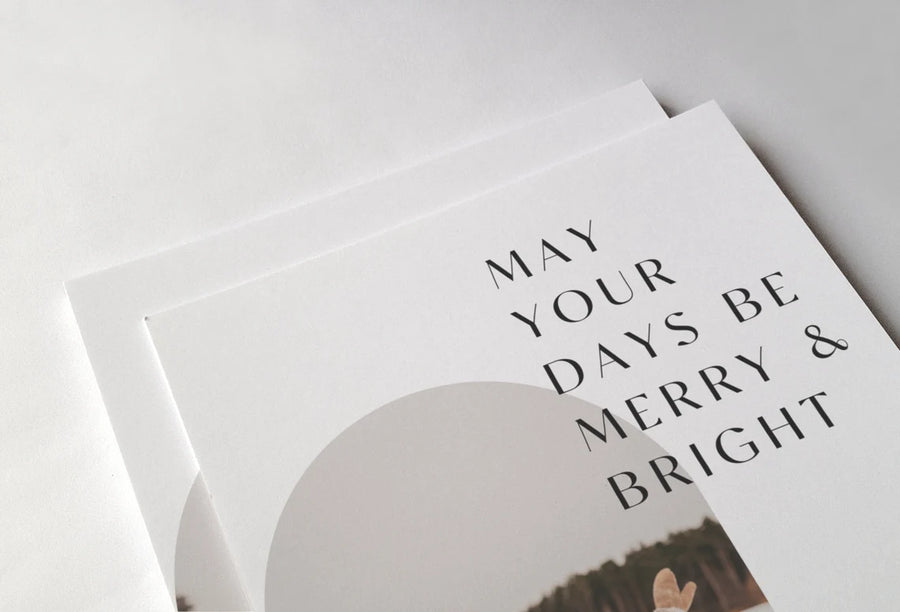 May Your Days Be Photo Christmas Card Template for Canva - NG25