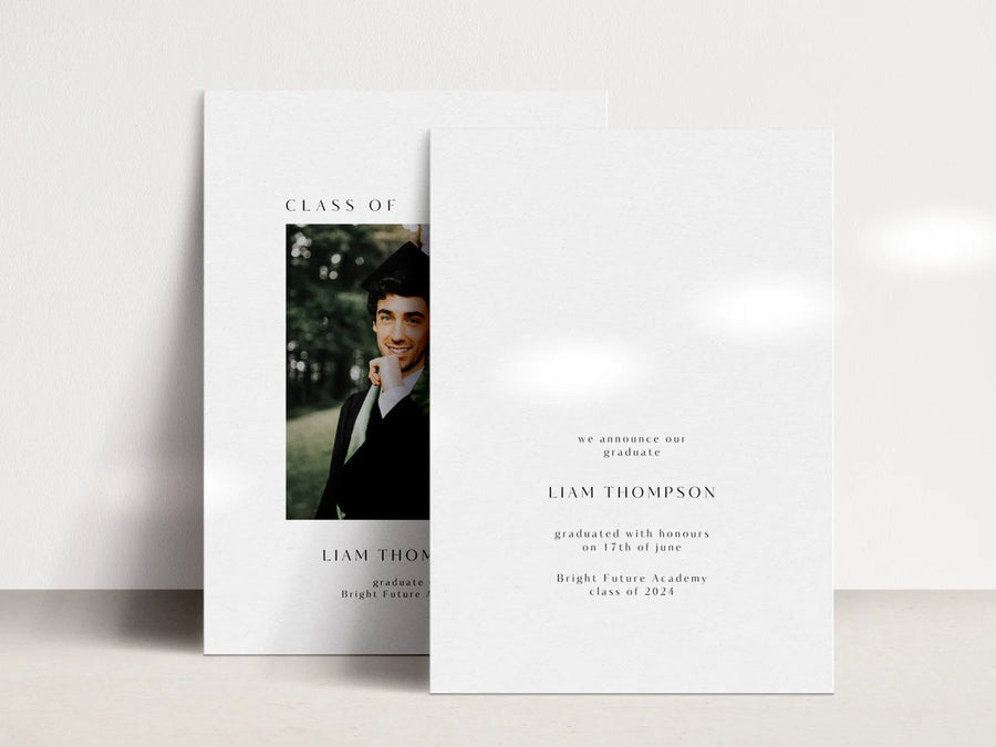 Modern Graduation Announcement Template for Canva - NG41