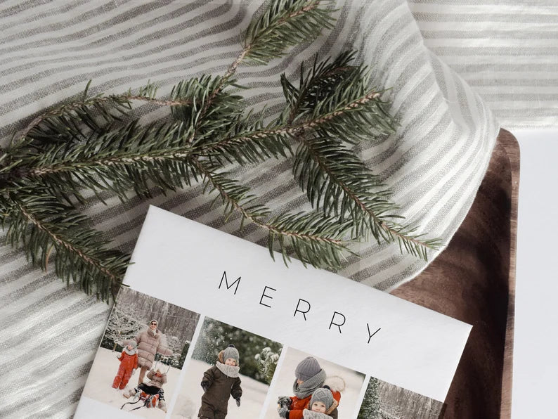 Personalised Digital Christmas Card Template for Canva - NG04