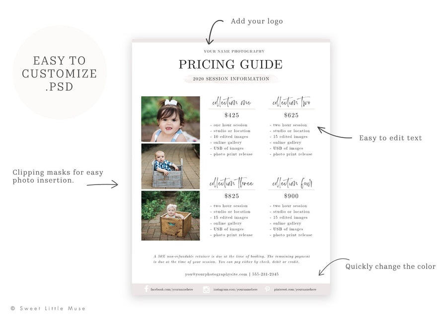 Photography Pricing Guide Template - SLM77