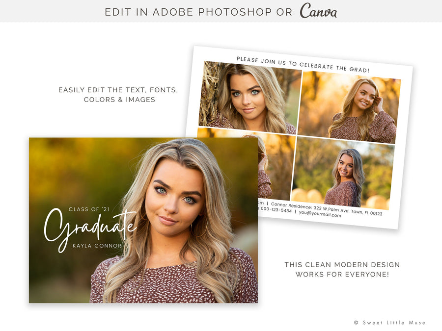 Senior Graduation Announcement Template - SLM50