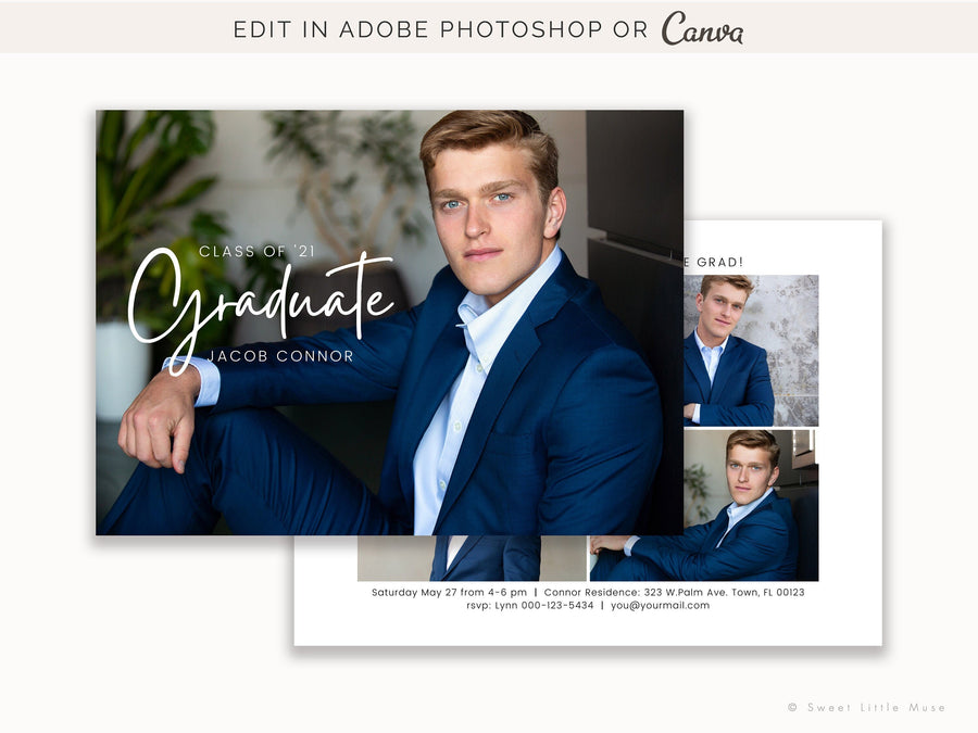 Senior Graduation Announcement Template - SLM50