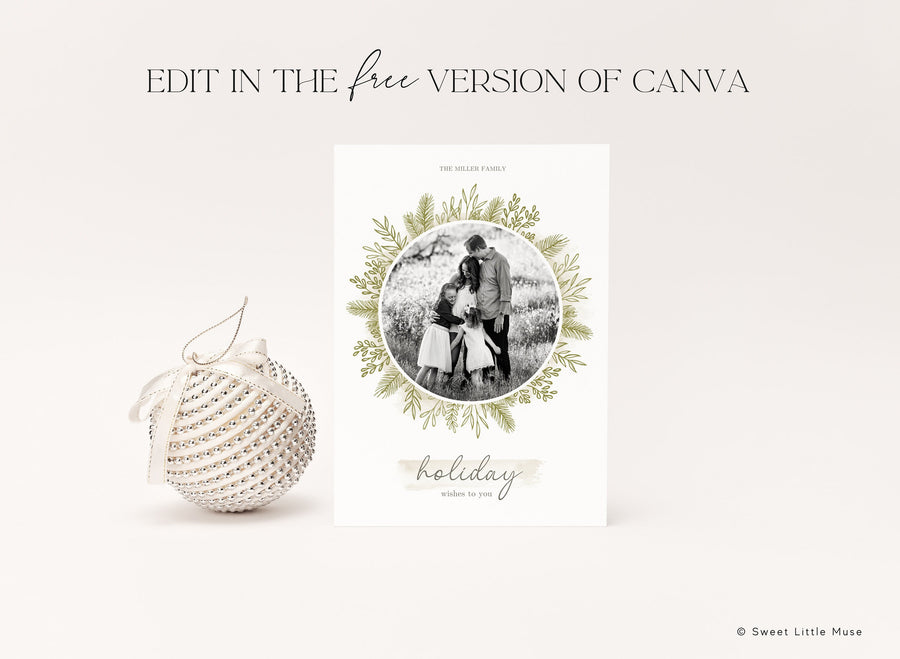 Christmas Card Template for Canva - SLM23