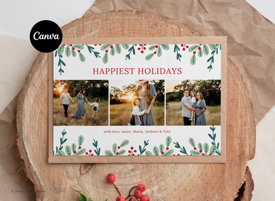 Customizable Christmas Card for Canva - SLM19