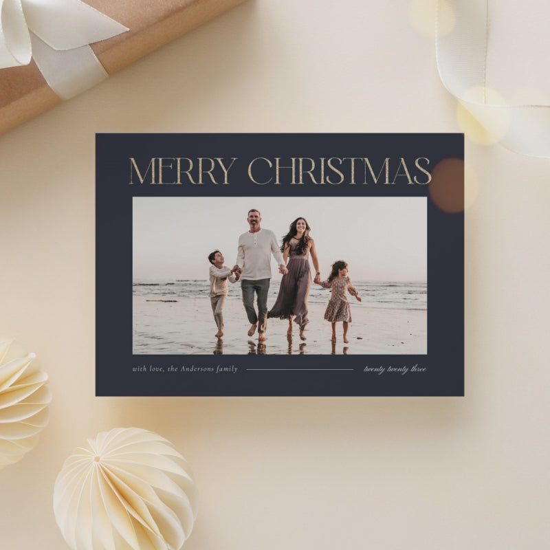 Merry Christmas Card Template, Editable Christmas photo Card Canva Template, Photoshop Happy Holiday Card Template, Holiday Photo Card 5x7 - CD467