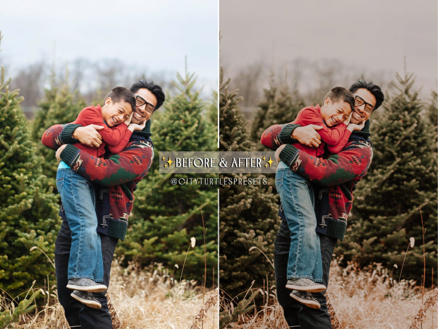 Moody Warm Christmas Holiday Lightroom Presets