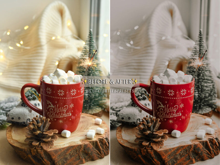 Moody Warm Christmas Holiday Lightroom Presets