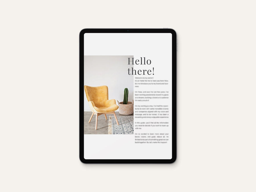 Media Kit template