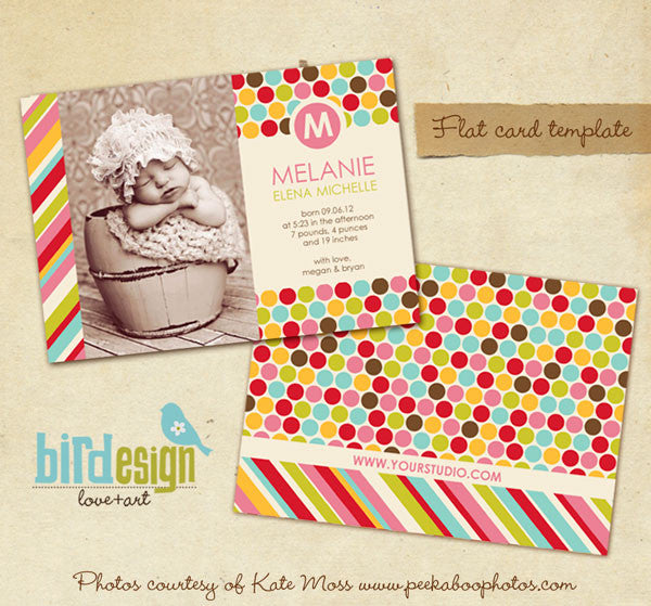 Birth Announcement | Colorful Dots