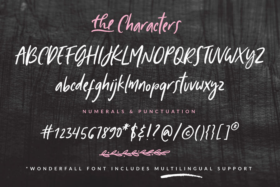 Wonderfall Script + Dingbats font