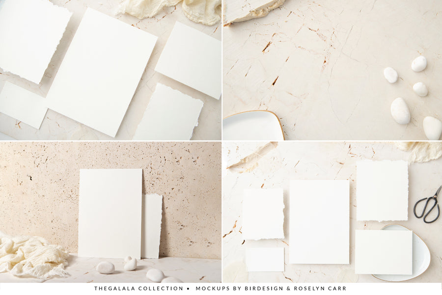 Galala Stationery Mockups Collection | 7 Stock Images