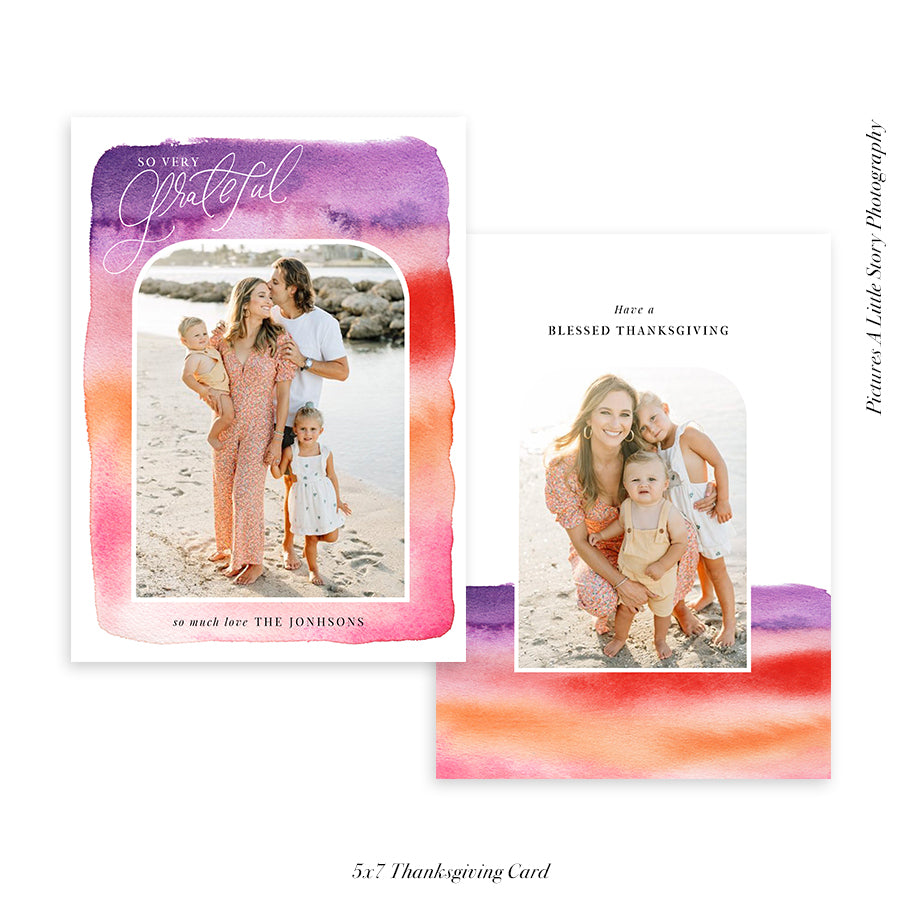 Thanksgiving Photocard Template | Shades of love