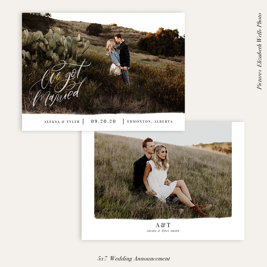 Wedding Announcement Photocard | We got married