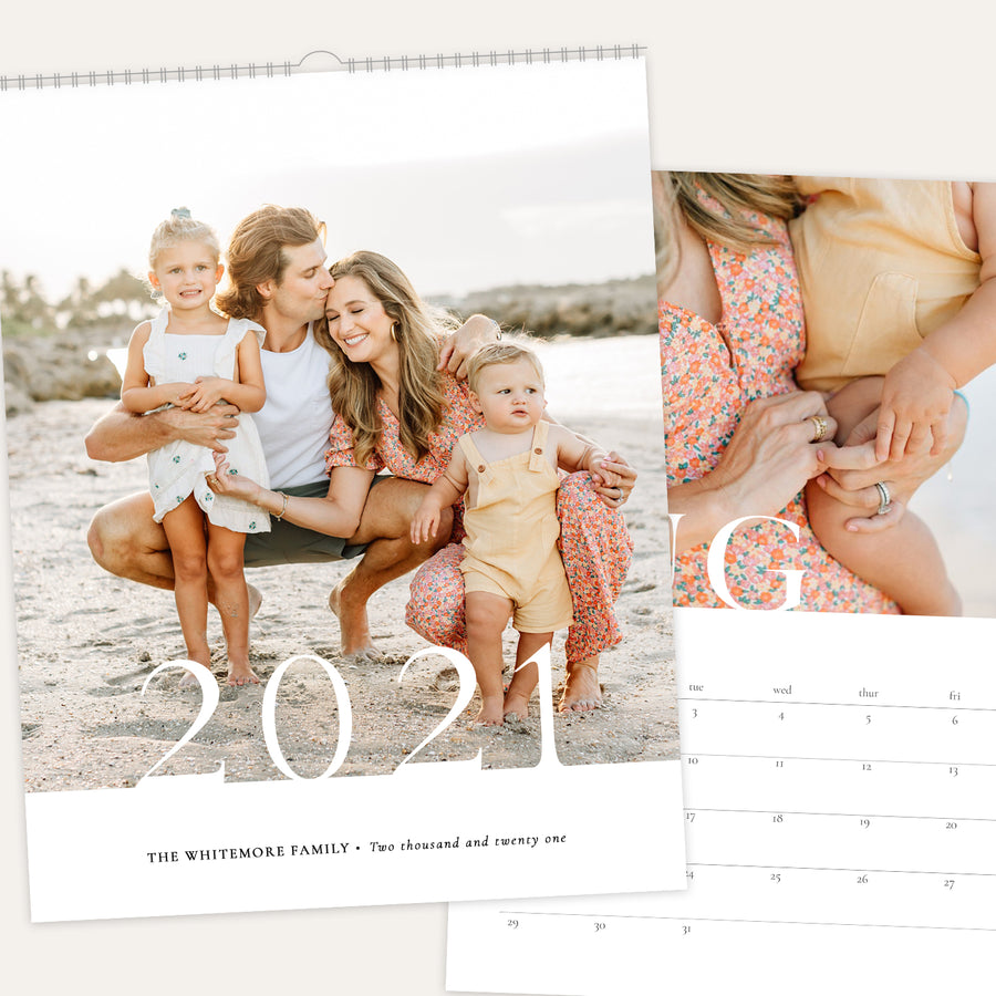 Wall Photo Calendar 11x14 and 8.5x11 | Clean