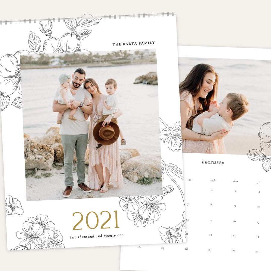 2021 Wall Photo Calendar 11x14 and 8.5x11 | Romantic