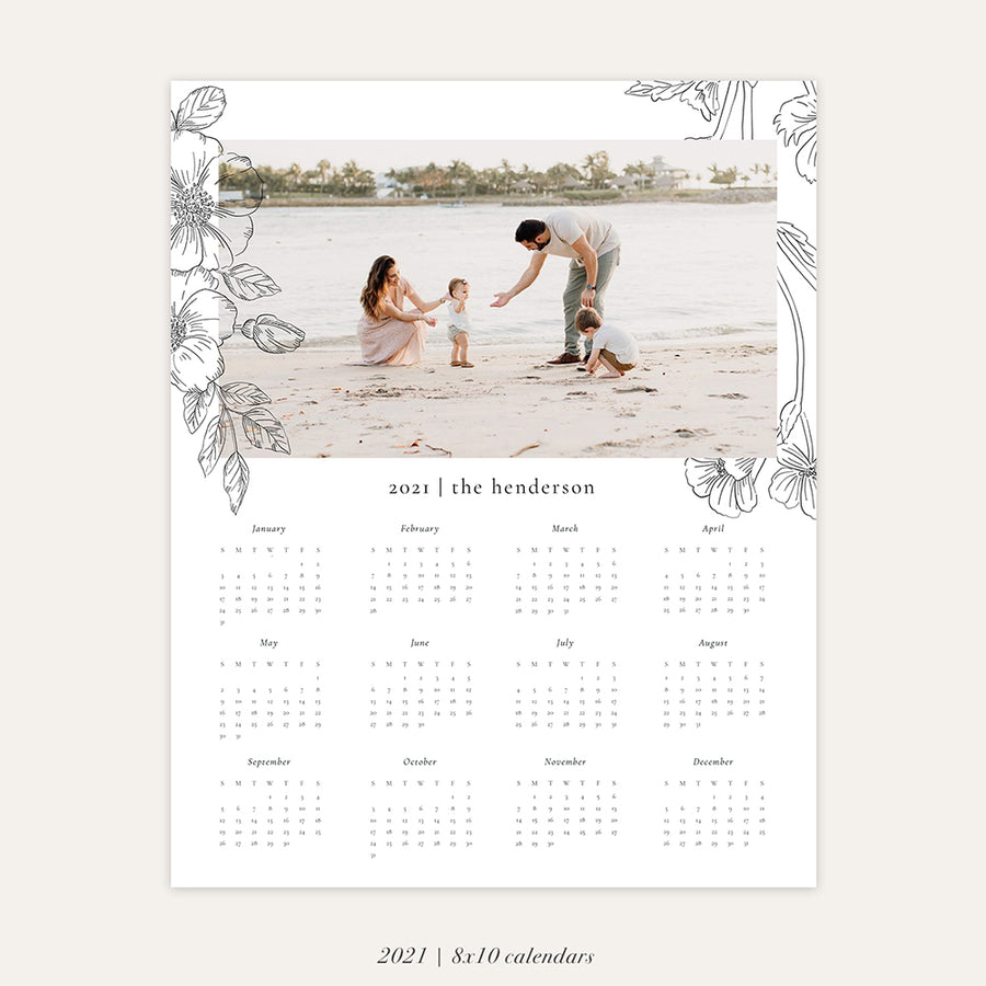 2021 Photo Calendar 8x10 | Family bundle