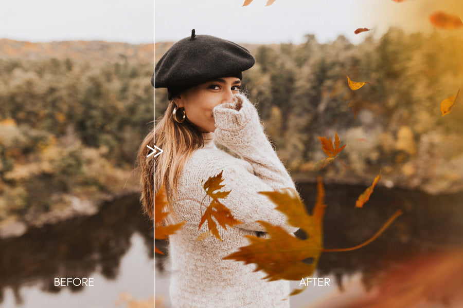 70 Natural Falling Autumn Leaves Photo Overlays