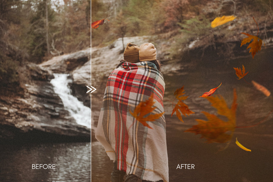 70 Natural Falling Autumn Leaves Photo Overlays