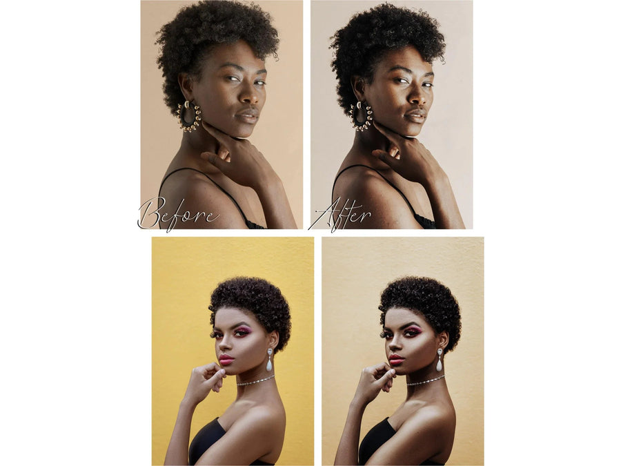 Moody DARK SKIN Beauty Portrait Lightroom Presets