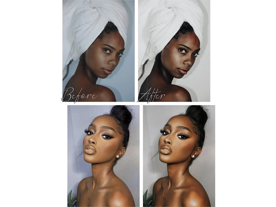 Moody DARK SKIN Beauty Portrait Lightroom Presets