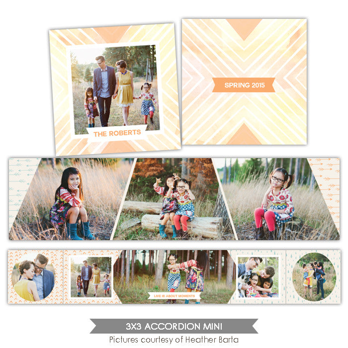 Neutral accordion mini 3x3 | Sunshine book