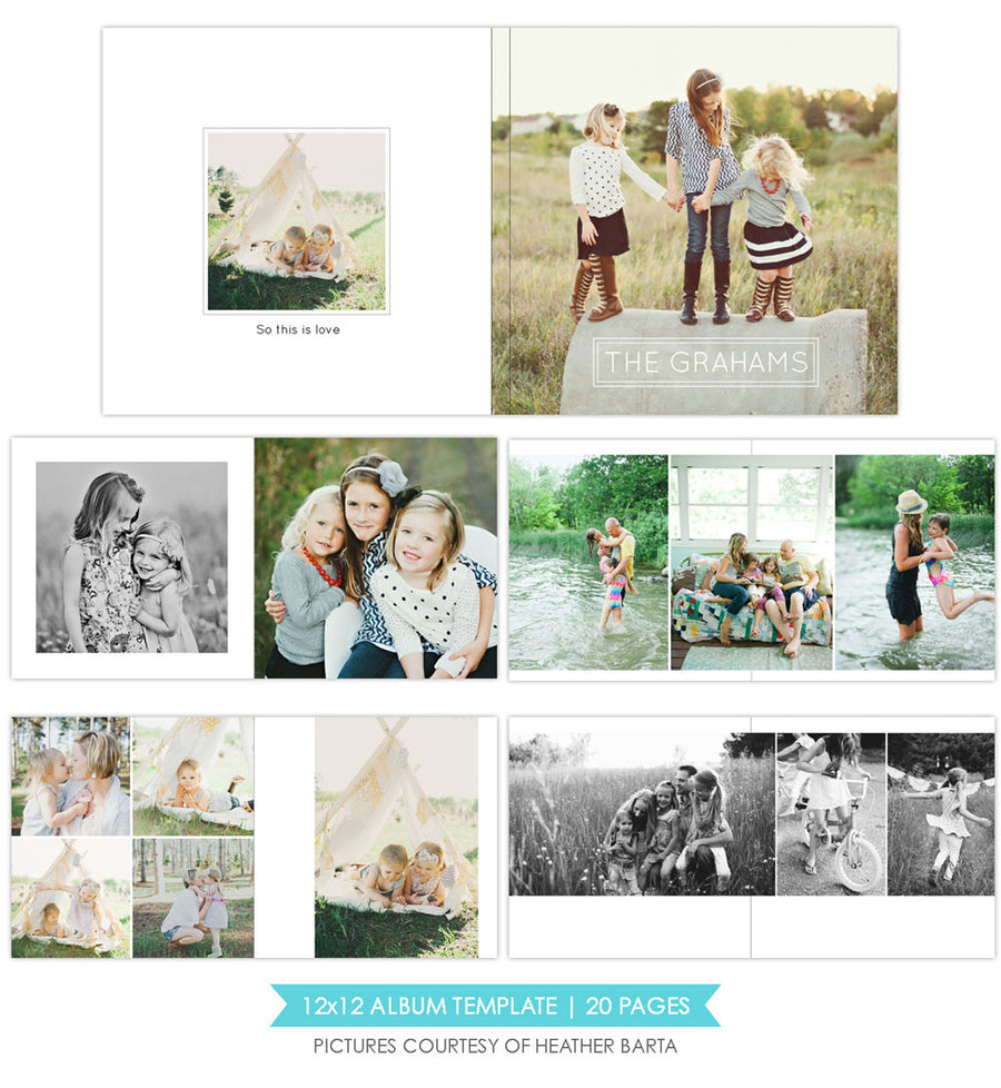 Pure essential  | 12x12 Album template