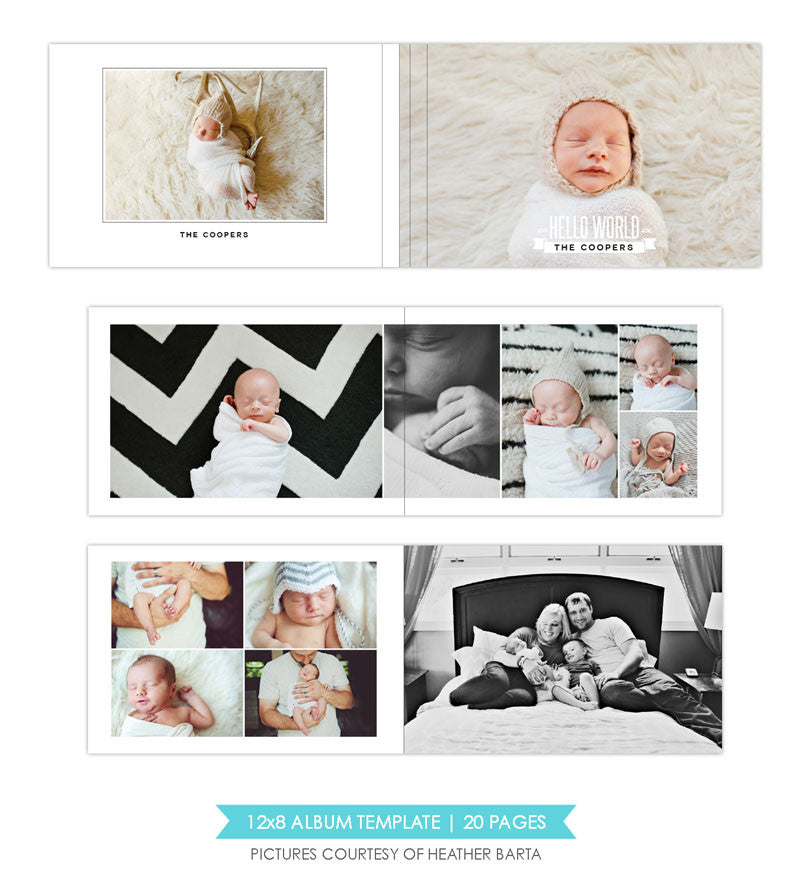 White luxury | 12x8 Album template