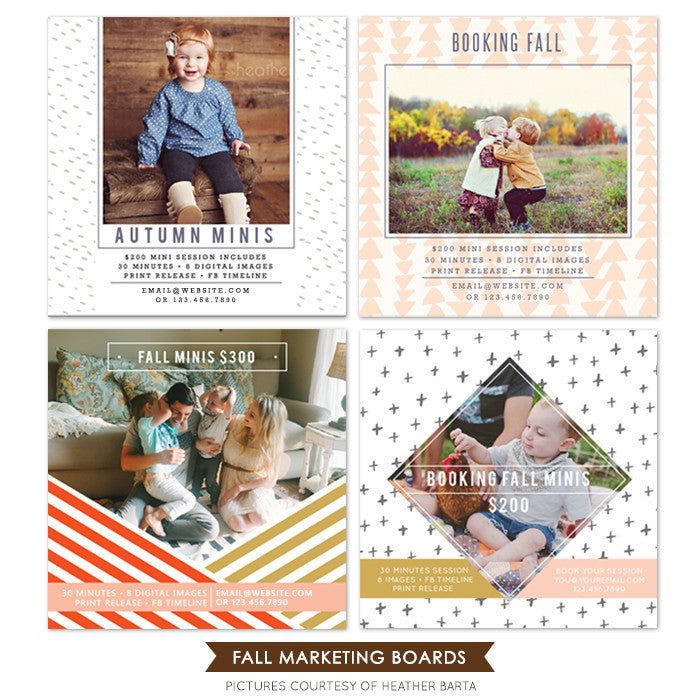 Square Marketing boards bundle | Fall arrived