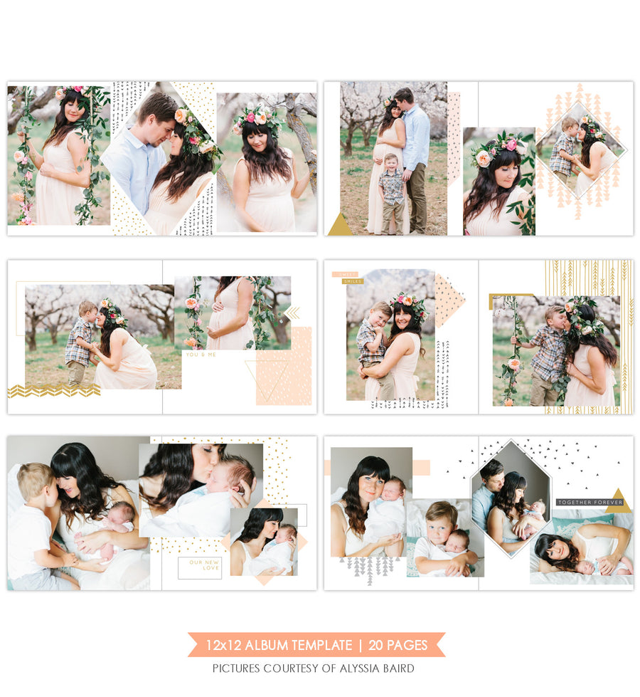 Romantic Garden |  12x12 Album template