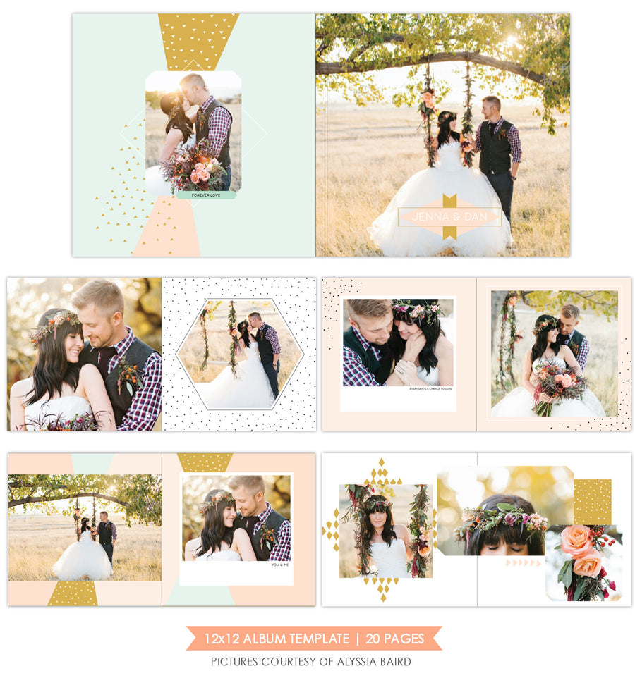 Candy Geometric |  12x12 Album template