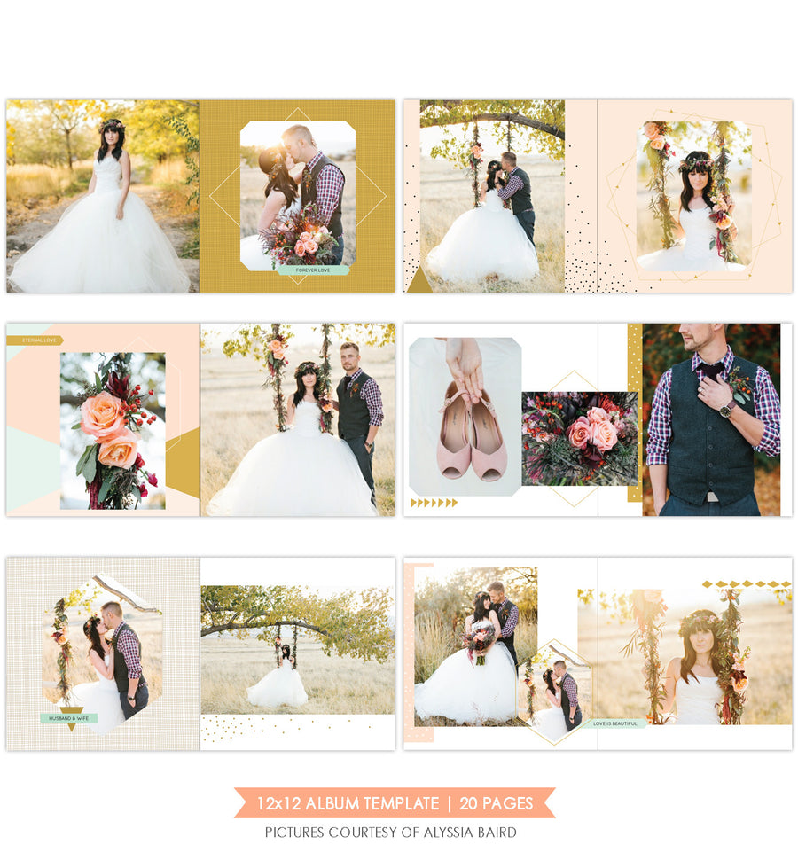 Candy Geometric |  12x12 Album template