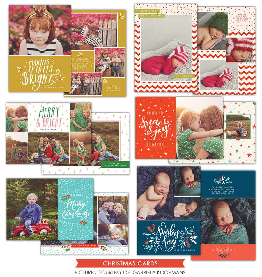 Christmas Photocards Bundle | Spirits Bright