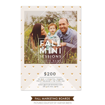 Photography Fall Marketing board | Triangle arrows