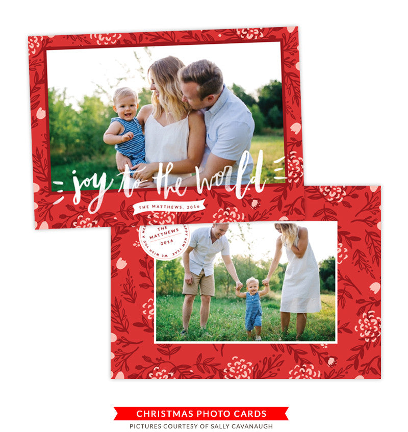 Christmas Photocard Template | Christmas Carol