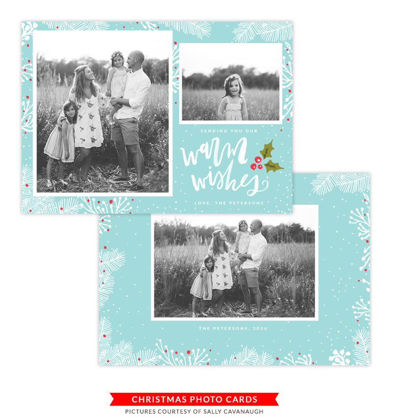 Christmas Photocard Template | Calling Birds