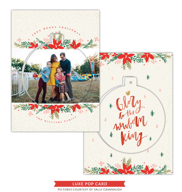 Christmas Luxe Pop Card Template | Silver Bells