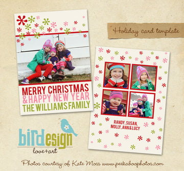 Holiday Photocard Template | Funky Christmas