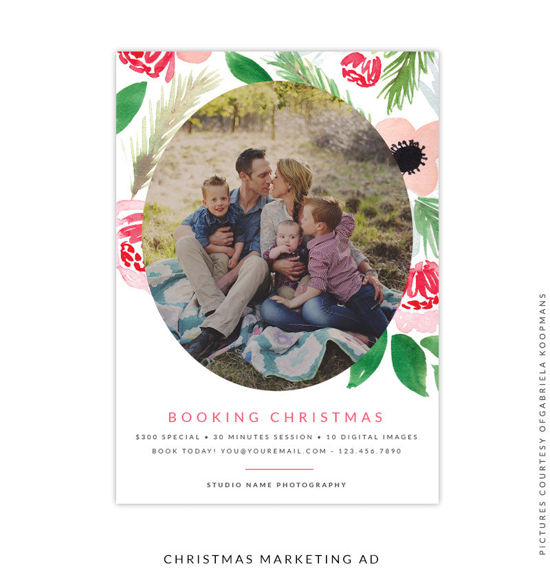 Christmas Marketing Ad | Floral Happiness