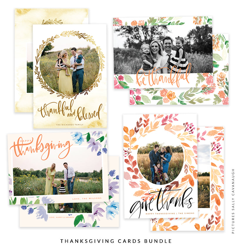 Thanksgiving Photocard Templates Bundle | Gracefulness