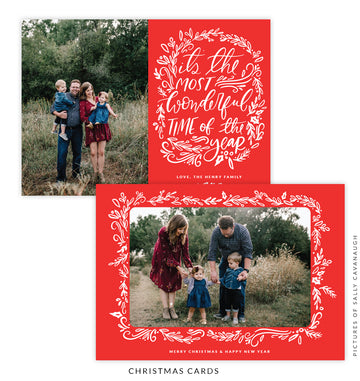 Christmas 5x7 Photo Card | Red Caroling