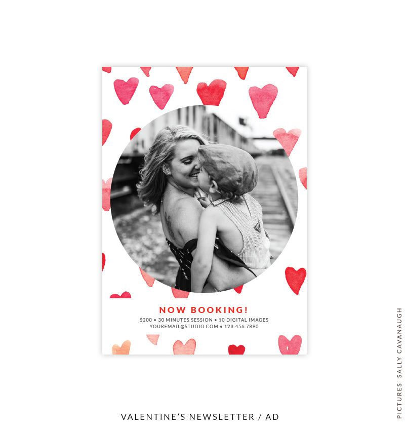 Valentine's Photography Marketing Board | Mini Hearts