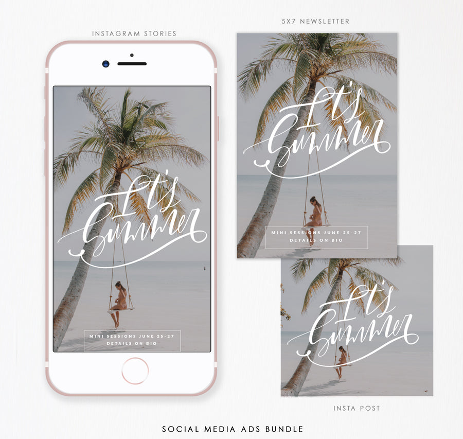 Social Media Ads Bundle (Instagram)  | It's Summer