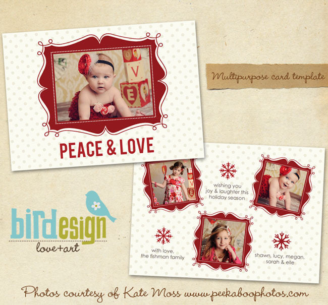 Holiday Photocard | Peace&Love landscape