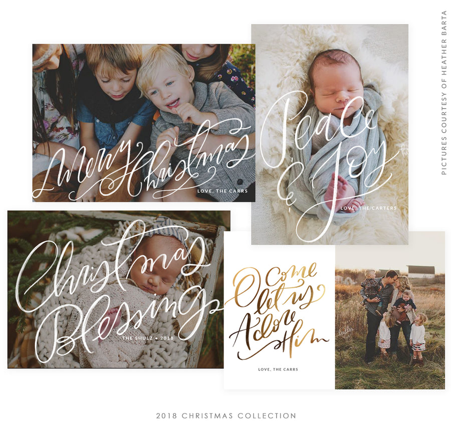 2018 Christmas 5x7 Photo Card Bundle | Christmas Blessings