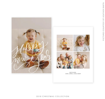 2018 Christmas 5x7 Photo Card | New Year Blossom