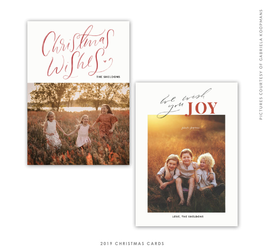 Christmas 5x7 Photo Card | We wish JOY