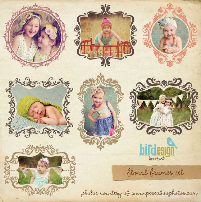 Floral frames | Digital frames set