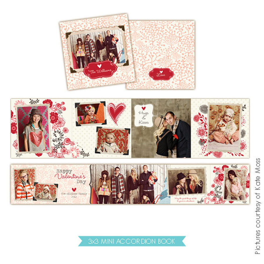 Valentine accordion mini 3x3 | Be lovely